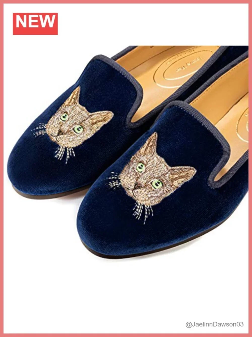 Women's Embroidered Velvet Loafer Flats, Smoking Slippers